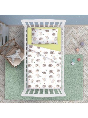 ПОСТЕЛЬНОЕ БЕЛЬЕ В КРОВАТКУ "BABYRELAX" ПЕРКАЛЬ, ЁЖИКИ Постельное бельё 